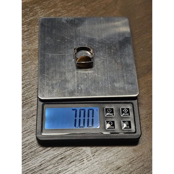 925 Sterling Silver Natural Stone Size 8 - 7.01g - Picture 5 of 5